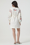 Embroidered dress made of milky linen “Ruzhyna”
